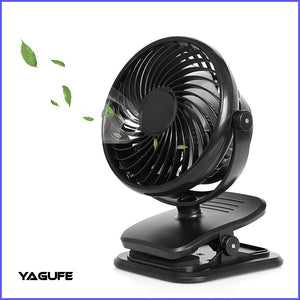 YAGUFE Clip Fan, 8 Inch Mini Quiet Desk Fan, 10000mAh USB Rechargeable Battery Operated Clip on Fan, USB Desk Fan, Portable Personal Small Fan For Desk, Office,Golf Cart YGF-F011