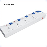 YAGUFE B004 Power Strip Surge Protector Electric Plug Wall Mount Extension Cord with Multiple Outlets Charging Station Overload Protection for Home Dorm