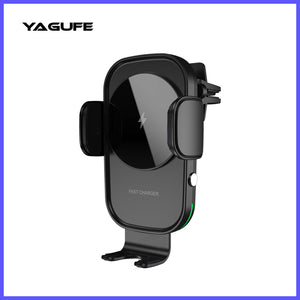 15W Qi Fast Charging Wireless Car Charger Phone Holder Mount Auto-Clamping Windshield Dashboard for Cell Phone iPhone/Galaxy etc.