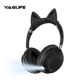 Detachable Cat Ear  Bluetooth Headphones Cat Ear Wireless Kitty Headphones For Kids and Girls Headphone with RGB Light K62