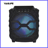 YAGUFE BT6120 Bluetooth Speaker,Night Light Changing Wireless Speaker,Portable Wireless Bluetooth Speaker 7 Color LED Themes Supports USB/TF/FM/Bluetooth/LED seven color lights/TWS/ Microphone function (6.5 head microphone)