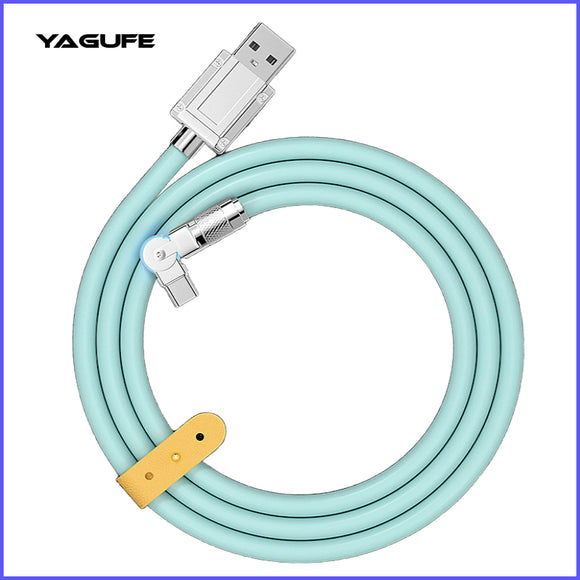 Newly zinc alloy 120W silicone fast USB To Type-c 1 charging cable Multiple 6a Fast Charging Cord Usb to Type-c