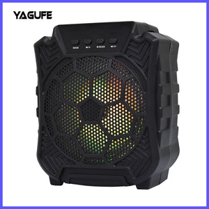 YAGUFE BT6121 Bluetooth Speaker,Night Light Changing Wireless Speaker,Portable Wireless Bluetooth Speaker 7 Color LED Themes Supports USB/TF/FM/Bluetooth/LED seven color lights/TWS/ Microphone function (6.5 head microphone)