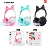 Detachable Cat Ear  Bluetooth Headphones Cat Ear Wireless Kitty Headphones For Kids and Girls Headphone with RGB Light K62