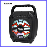 YAGUFE BT6118 Bluetooth Speaker,Night Light Changing Wireless Speaker,Portable Wireless Bluetooth Speaker 7 Color LED Themes Supports USB/TF/FM/Bluetooth/LED seven color lights/TWS/ Microphone function (6.5 head microphone)