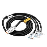 Nuevo silicón 3 rápidos de la aleación del cinc 120W en 1 Usb de carga rápido múltiple 3 del cable 6a del cable en 1 cable 