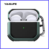 Compatible Earbuds Case Cover AirPods Pro 2nd/1st /3 With Switch Metal Hooks Charging Indicator Light Protective Silicone Skin