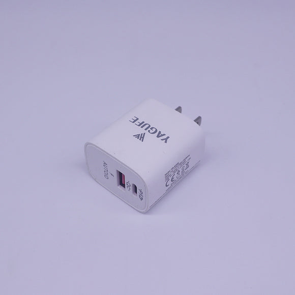 YAGUFE TYPE-C PD20W Real Power Dual Output Export Super Fast Charger FB-628B for Mobile Phones Available in American, British, and European Standards