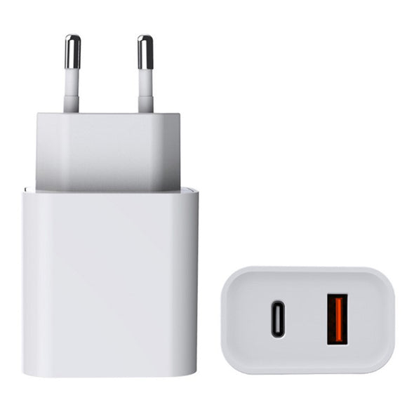 USB C Charger,Dual Port Fast Charger with 20W USB C Power Adapter, Compact Type C Wall Charger for iPhone 13 Mini/13 Pro Max, iPhone 11/12 Pro Max, iPad Pro, AirPods Pro, Pixel, Galaxy and More