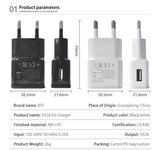 5V 2.1A single USB Wall Charger EU Travel Power Adapter For Samsung